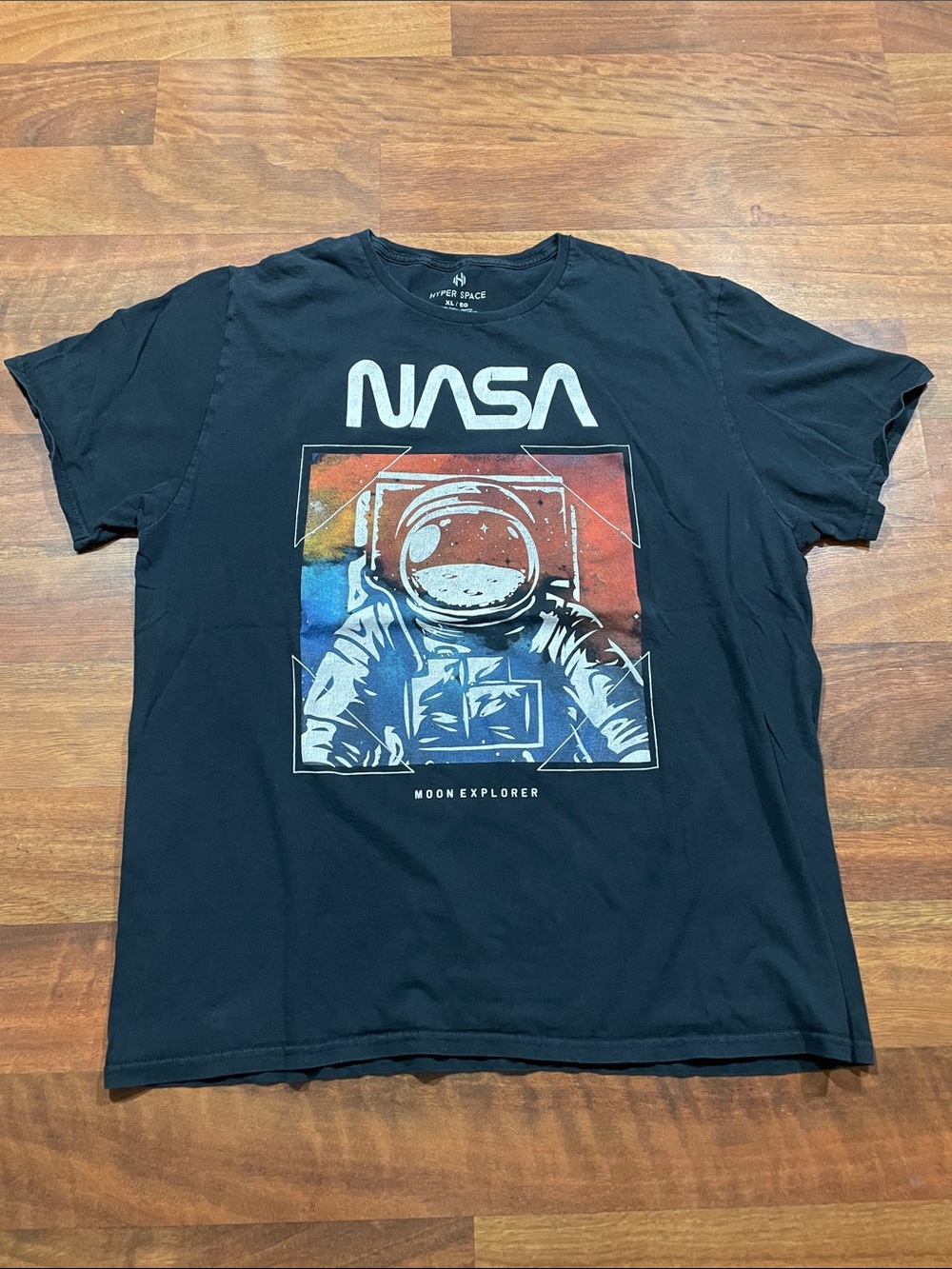 NASA Black Graphic Short-Sleeve Tee - Moon Explorer